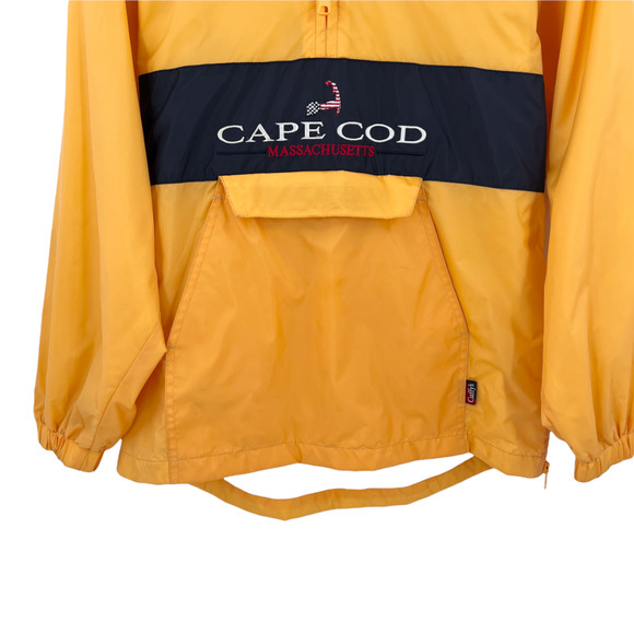 Cuffys of Cape Cod Massachusetts Kids Yellow Waterproof Windbreaker Jacket - Picture 5 of 12